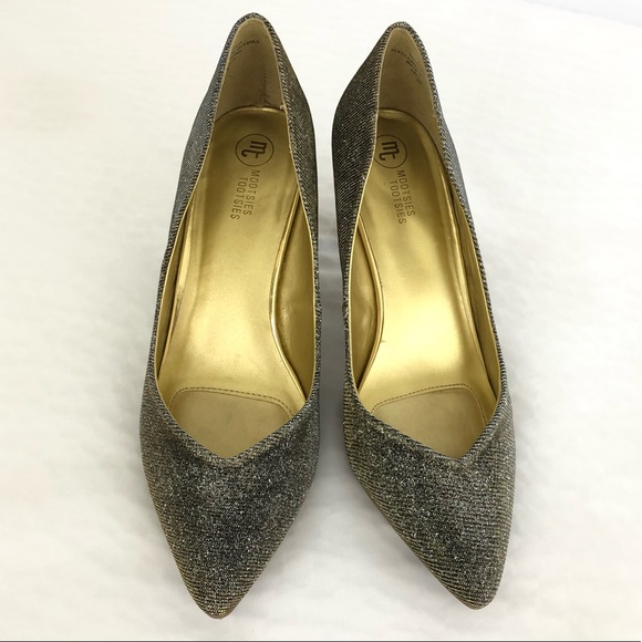 Women’s Mootsies Tootsies Gold & Silver Heels Size 9 - Picture 3 of 7